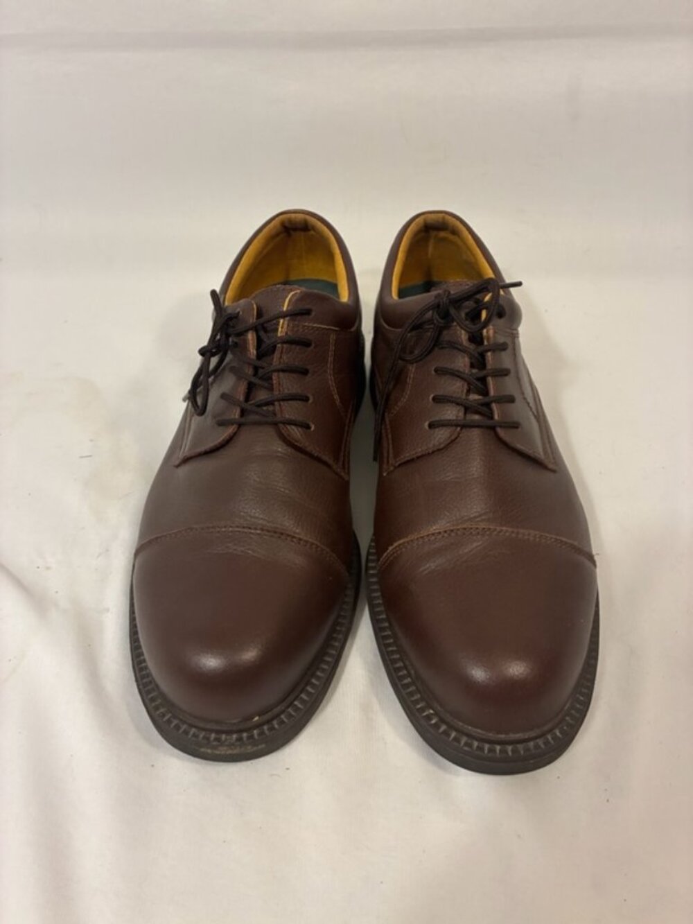 Botany 500 Brown Leather Cap Toe Oxford Dress Shoes Mens 11W Wide Comfort